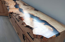 Load image into Gallery viewer, Portfolio Piece | 3D Black Epoxy River Table Single Slab