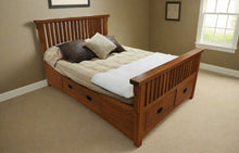 Load image into Gallery viewer, arts and crafts stylebed with drawers
