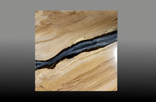 Load image into Gallery viewer, Portfolio Piece |  Spalted Maple Coffee Table | Diagonal  3D Black River