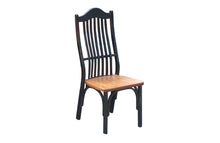 Load image into Gallery viewer, black_distressed_harvest_wood_side_chair