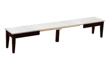 Load image into Gallery viewer, extendable_wood_table_bench_with_leaves_in_and_5th_leg