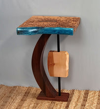 Load image into Gallery viewer, Buy Now | Solomon&#39;s Jr Accent Table With Blue Epoxy