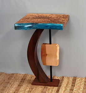 Buy Now | Solomon's Jr Accent Table With Blue Epoxy