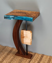 Load image into Gallery viewer, Buy Now | Solomon&#39;s Jr Accent Table With Blue Epoxy