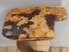 Load image into Gallery viewer, Portfolio Piece | Solomon&#39;s Jr Accent Table With Black Epoxy | Bark Details