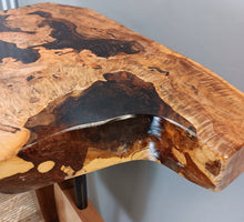 Load image into Gallery viewer, Buy Now | Solomon&#39;s Jr Accent Table With Black Epoxy | Bark Details