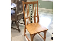 Load image into Gallery viewer, checkerboard_oak_chair_green