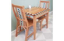 Load image into Gallery viewer, checkerboard_oak_green_table_set