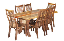 Load image into Gallery viewer, walnut live edge river table and chair set copper river