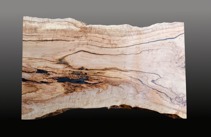 Portfolio Piece | Single Slab Maple Table With Black Epoxy