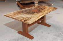 Load image into Gallery viewer, custom spalted maple single slab epoxy table