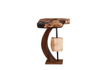 Load image into Gallery viewer, Buy Now | Solomon&#39;s Jr Accent Table With Black Epoxy | Bark Details