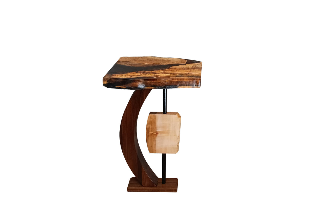 Ready Now | Solomon's Jr Accent Table With Black Epoxy