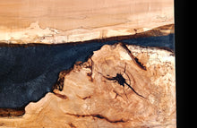 Load image into Gallery viewer, spalted_maple_black_river_table_top_seats6_closeup3