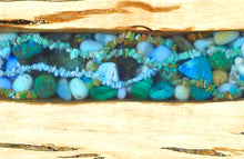 Load image into Gallery viewer, Portfolio Piece | Turquoise Rock &amp; Epoxy River Table | Live Edge Single Slab