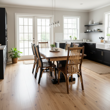 Load image into Gallery viewer, woodland_live_edge_table_with_six_chairs_in_room