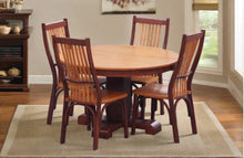 Load image into Gallery viewer, cherry wood round table and four chairs two tone