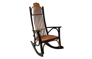 Oak black cherry aged contemporary rocking chair