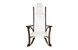 tobacco white contemporary rocking chair